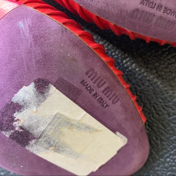 NEW MIU MIU PEEP TOE PUMPS - Picture 3 of 5